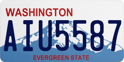 WA license plate AIU5587