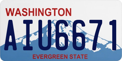 WA license plate AIU6671