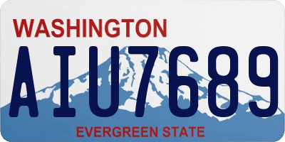 WA license plate AIU7689