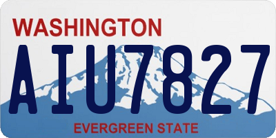 WA license plate AIU7827