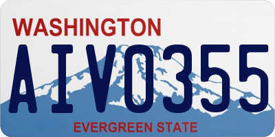 WA license plate AIV0355