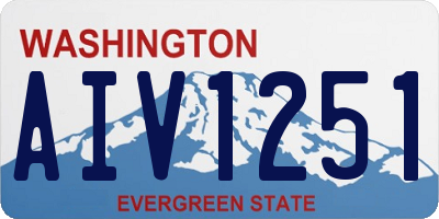 WA license plate AIV1251