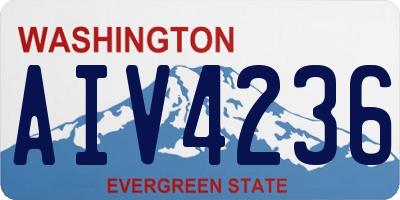 WA license plate AIV4236