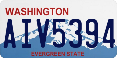 WA license plate AIV5394