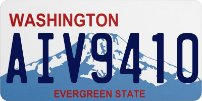 WA license plate AIV9410
