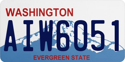 WA license plate AIW6051