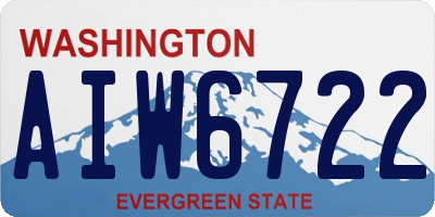 WA license plate AIW6722