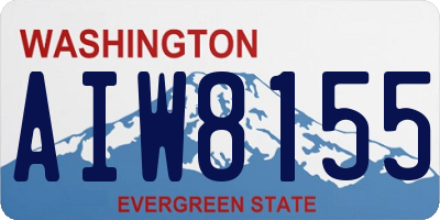 WA license plate AIW8155