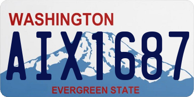 WA license plate AIX1687