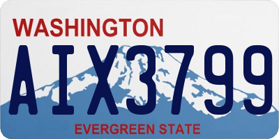 WA license plate AIX3799