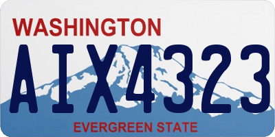 WA license plate AIX4323