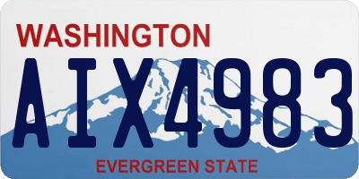 WA license plate AIX4983