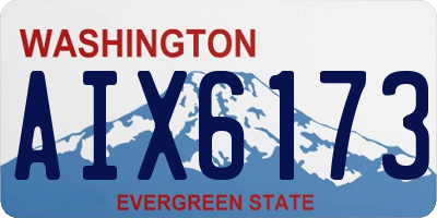 WA license plate AIX6173