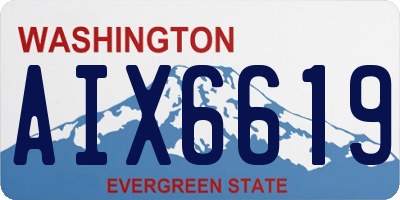 WA license plate AIX6619