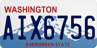 WA license plate AIX6756