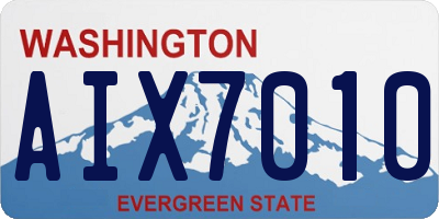 WA license plate AIX7010