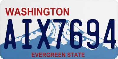 WA license plate AIX7694