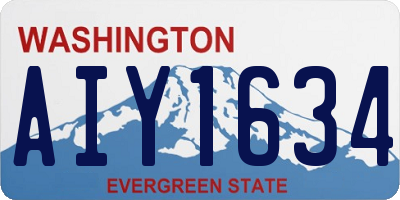 WA license plate AIY1634