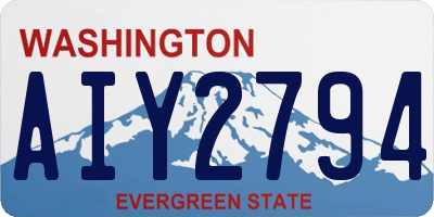 WA license plate AIY2794