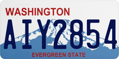 WA license plate AIY2854
