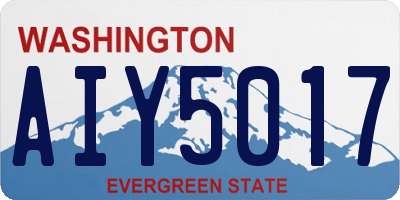 WA license plate AIY5017