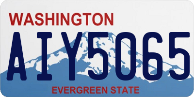 WA license plate AIY5065