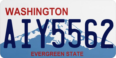 WA license plate AIY5562