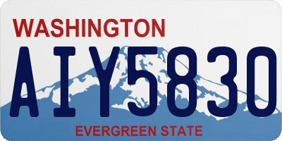 WA license plate AIY5830