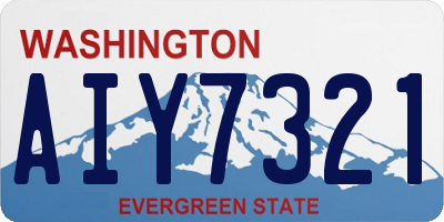 WA license plate AIY7321