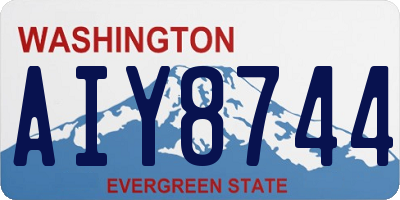 WA license plate AIY8744
