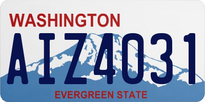 WA license plate AIZ4031