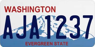 WA license plate AJA1237
