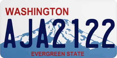 WA license plate AJA2122