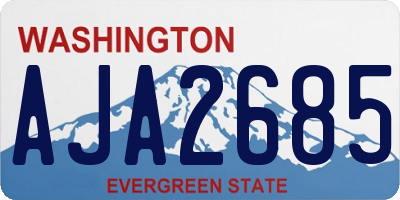 WA license plate AJA2685
