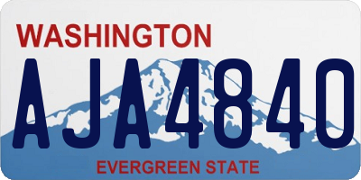 WA license plate AJA4840