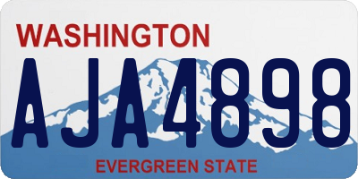WA license plate AJA4898
