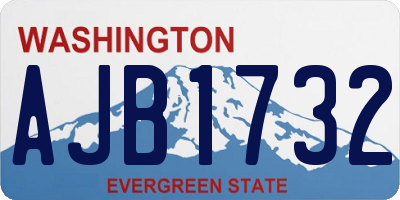 WA license plate AJB1732
