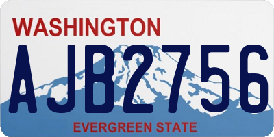 WA license plate AJB2756