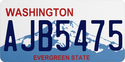 WA license plate AJB5475