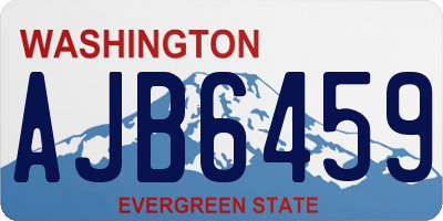 WA license plate AJB6459