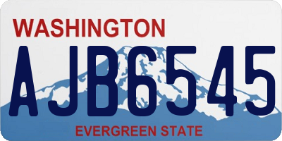 WA license plate AJB6545