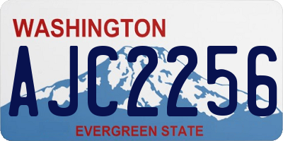 WA license plate AJC2256