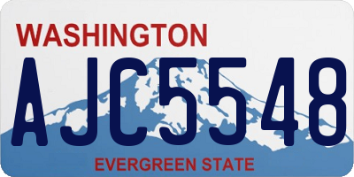 WA license plate AJC5548