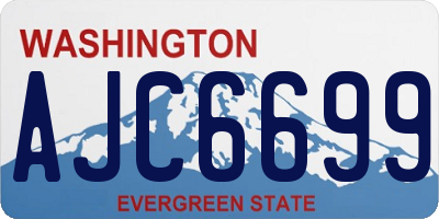 WA license plate AJC6699