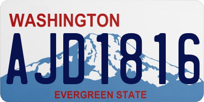 WA license plate AJD1816