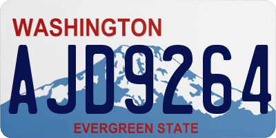 WA license plate AJD9264