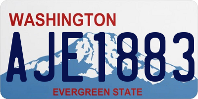 WA license plate AJE1883