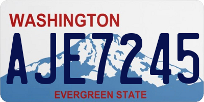 WA license plate AJE7245