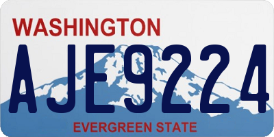 WA license plate AJE9224