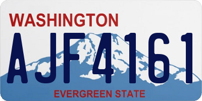 WA license plate AJF4161